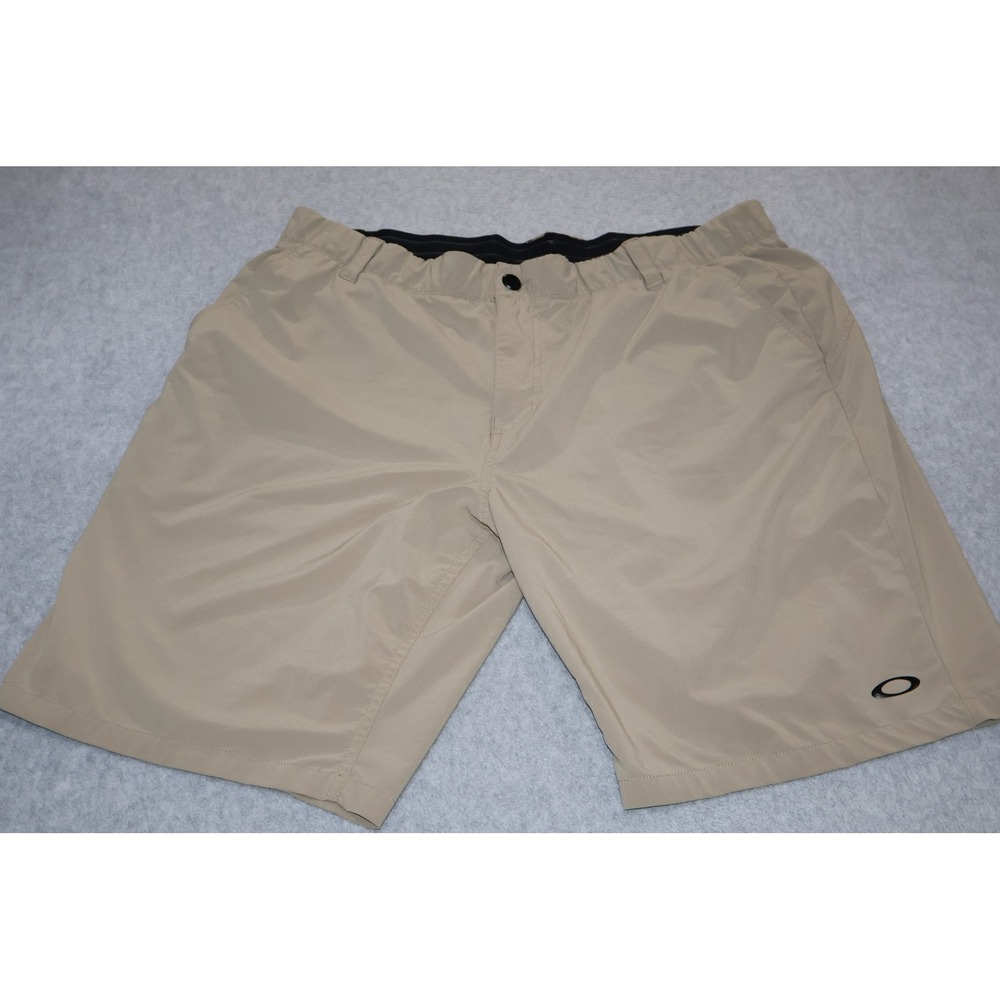 Oakley Shorts Golf Casual Mens 40 Tan Regular Fit Performance Stretch 9" Inseam